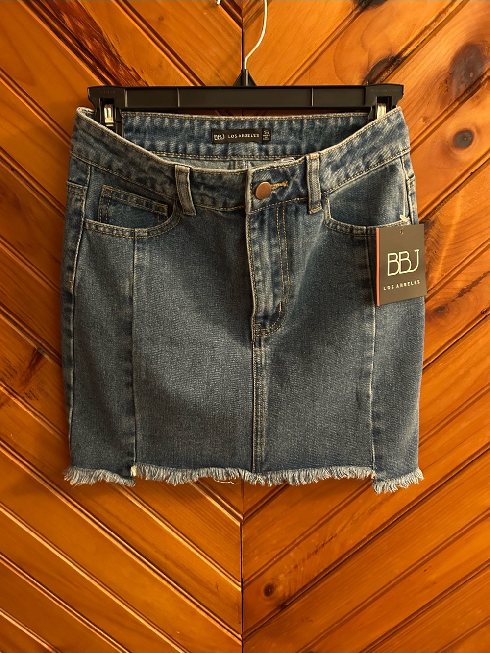 BBJ Los Angeles Denim Mini Skirt - Blue, Size Small